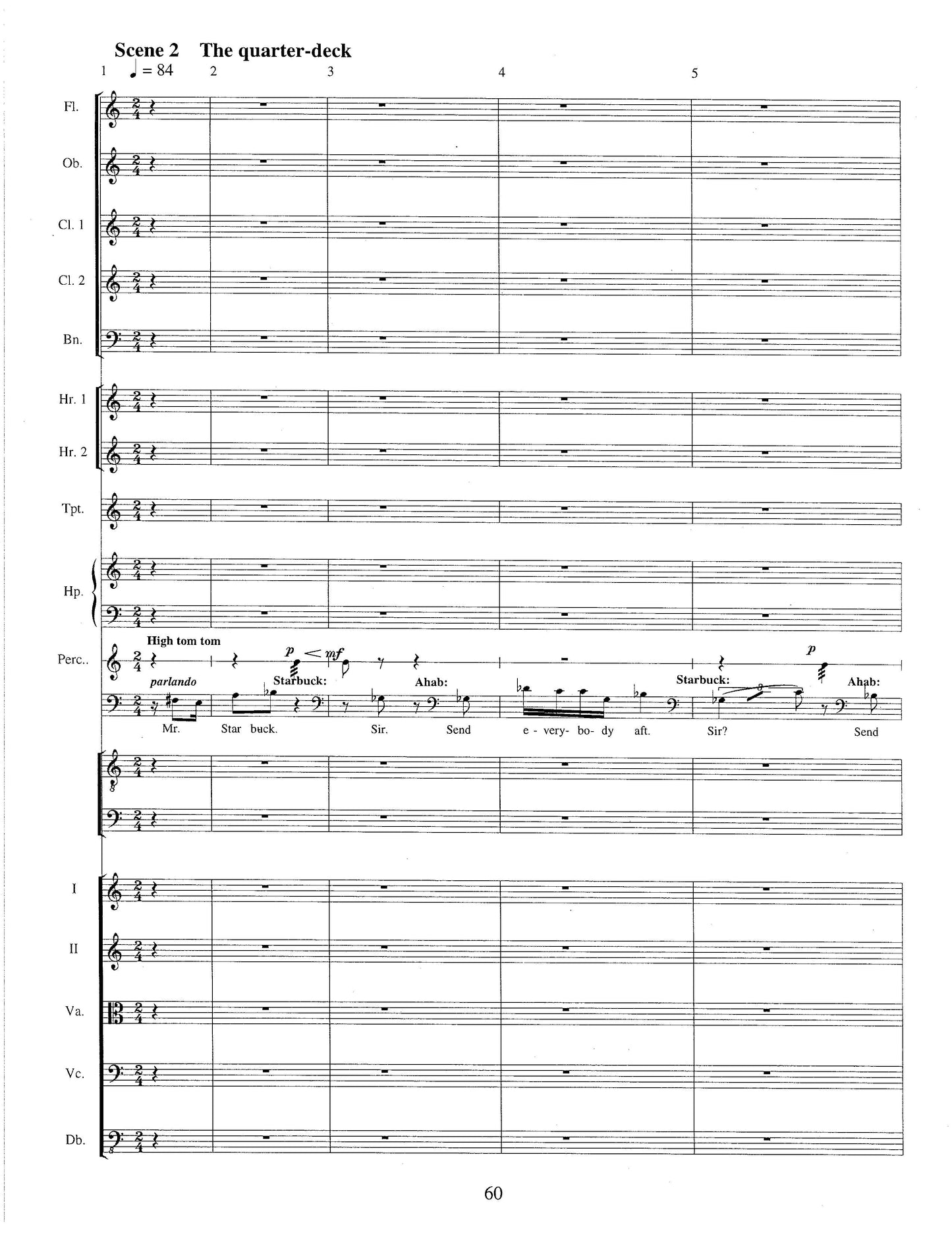 MOBY DICK, SCENES FROM AN IMAGINARY OPERA - full score in 2 vols