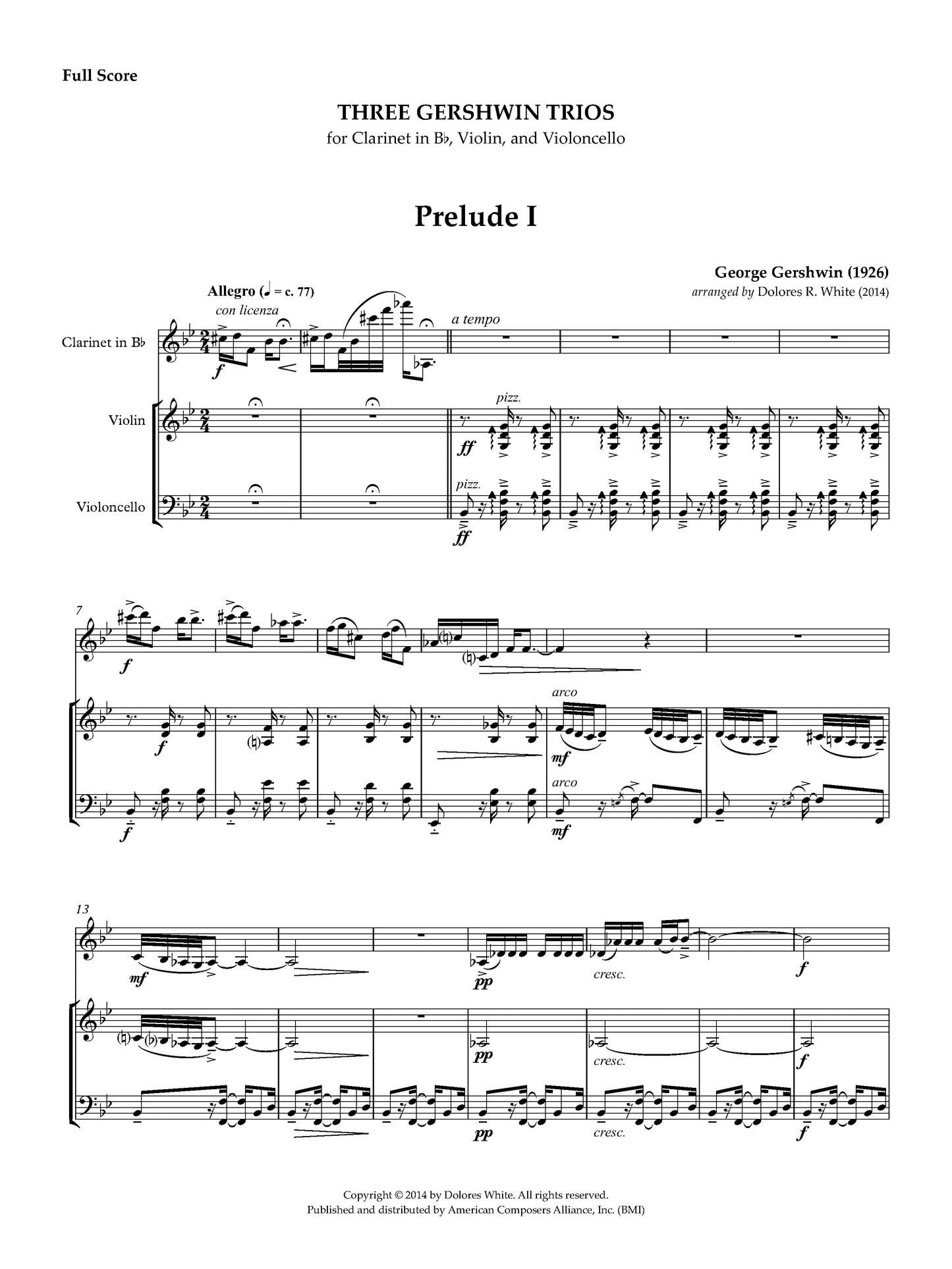Three Gershwin Trios
