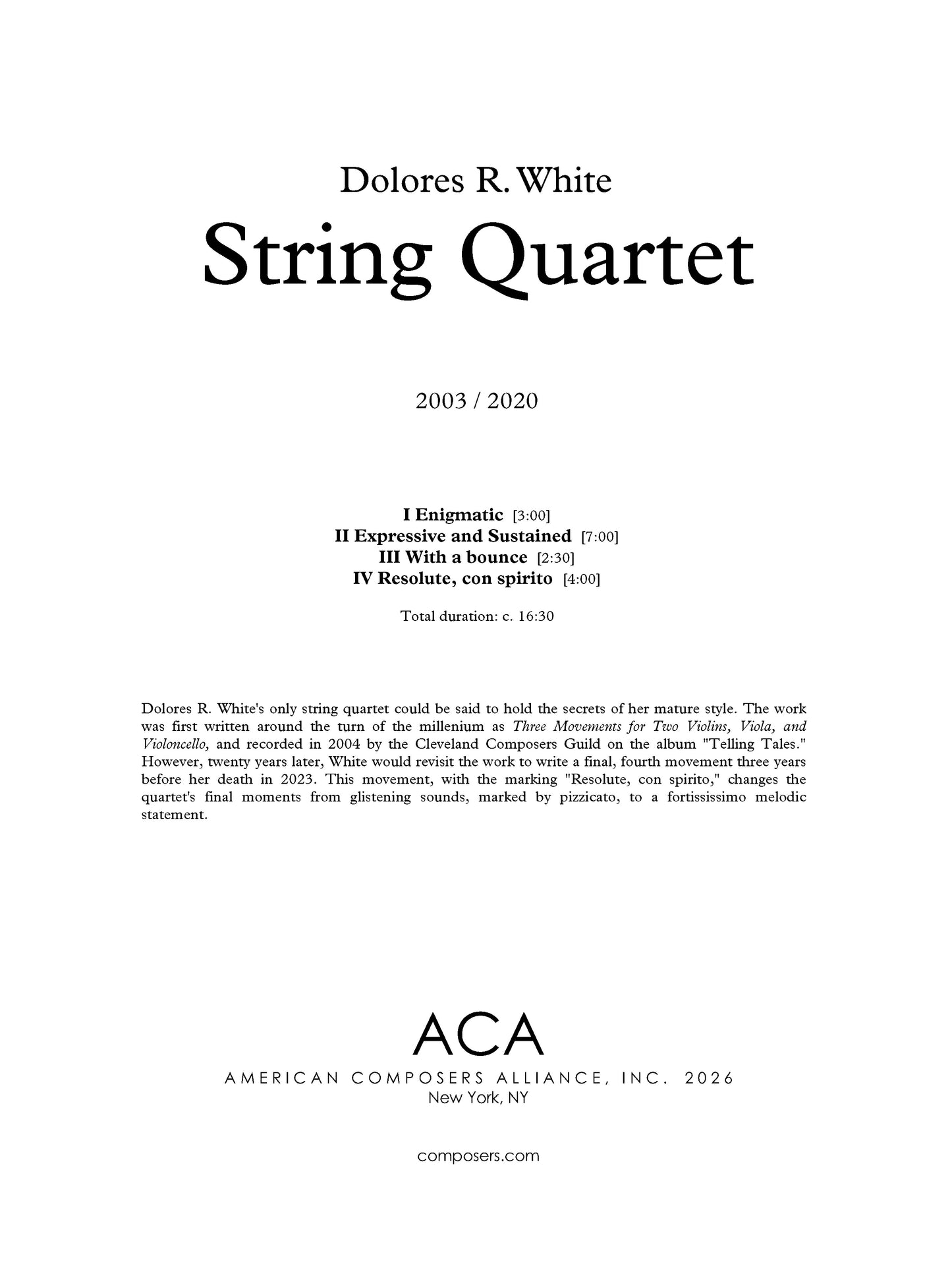 String Quartet