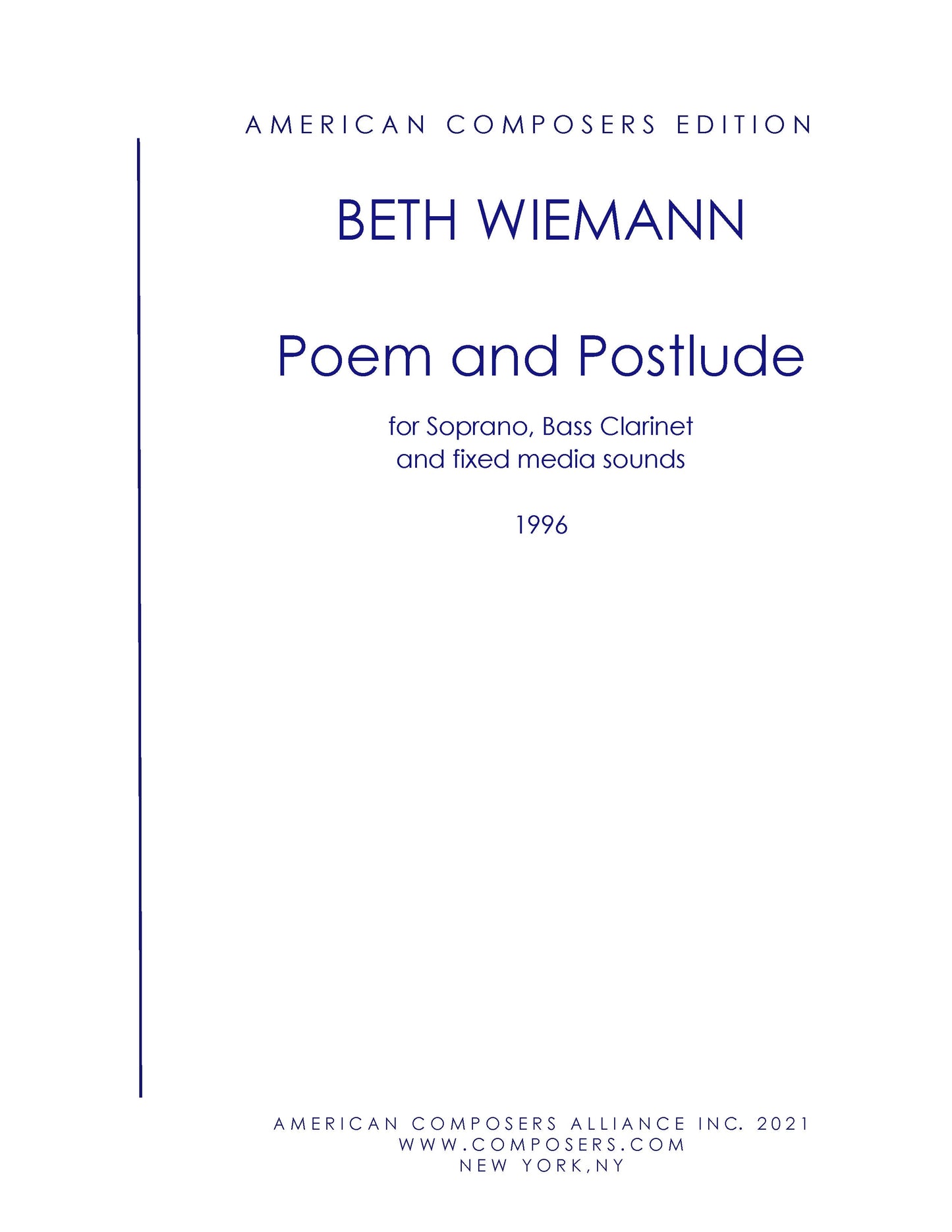 POEM AND POSTLUDE