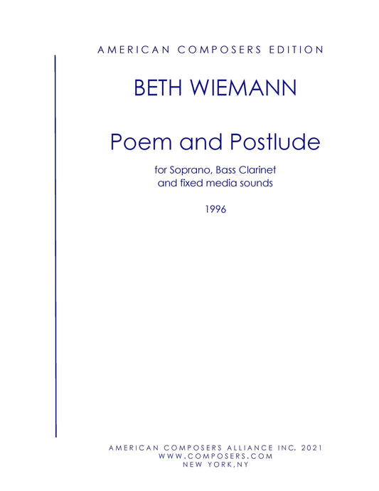 POEM AND POSTLUDE