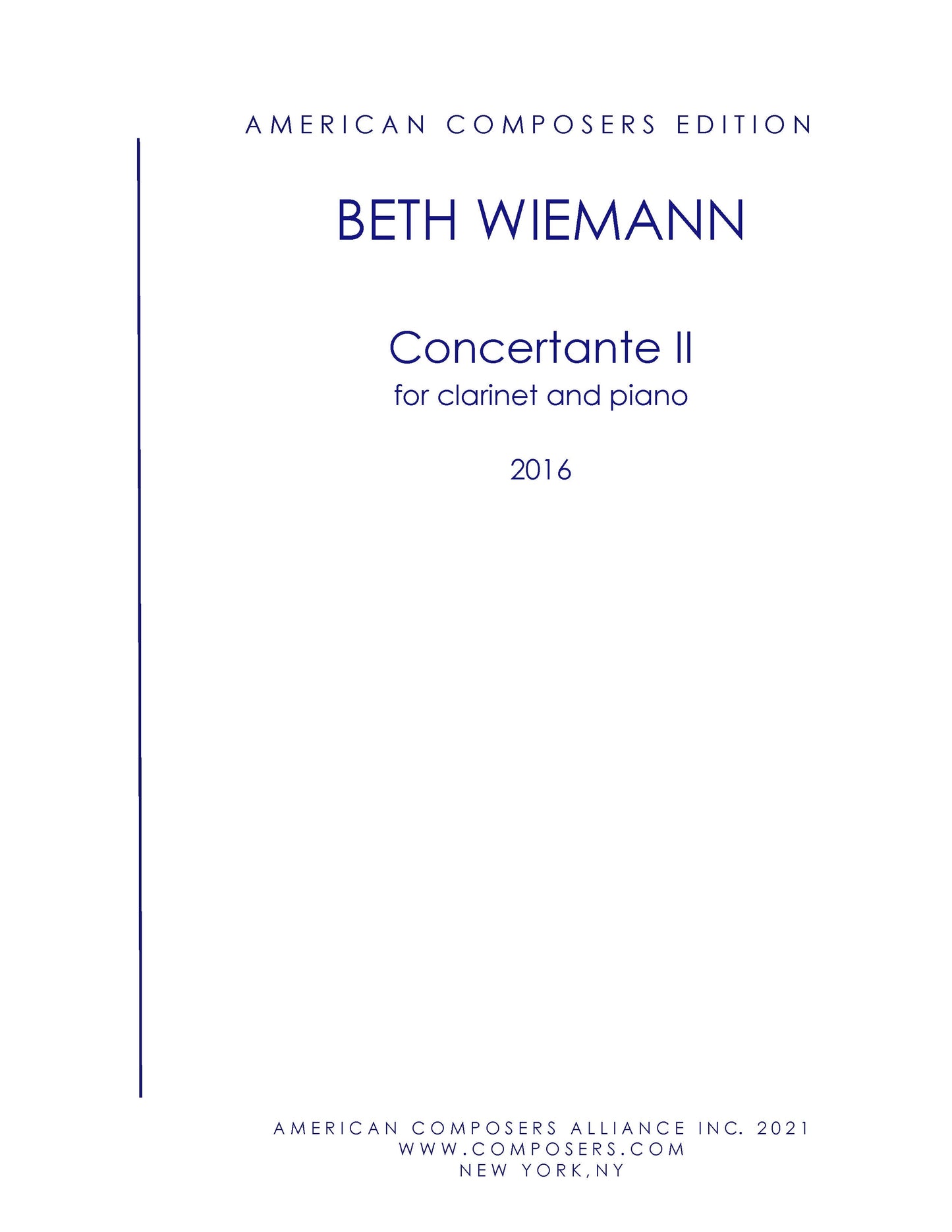 CONCERTANTE II (Clarinet and piano)