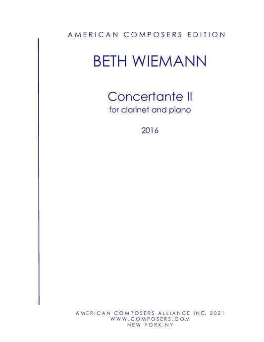 CONCERTANTE II (Clarinet and piano)