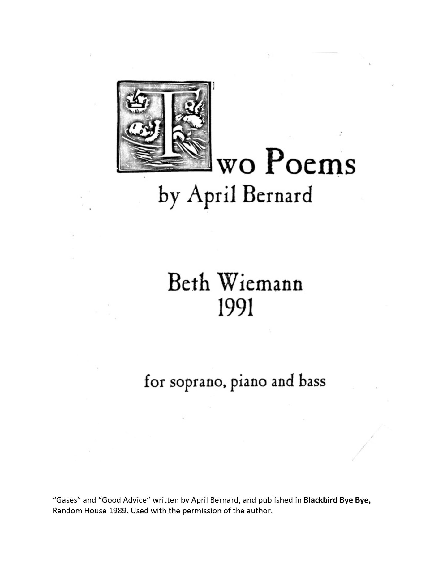 TWO POEMS BY APRIL BERNARD