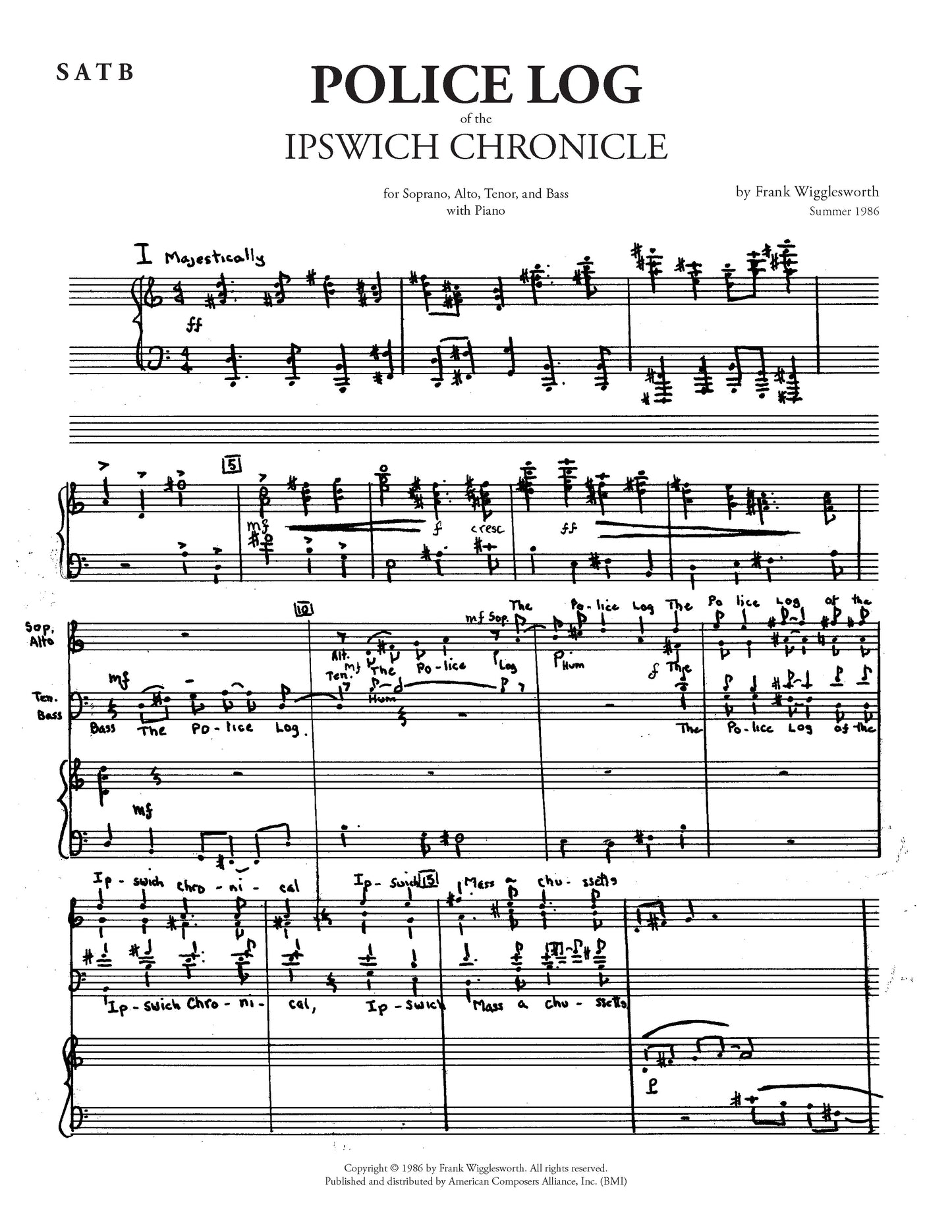 Police Log of the Ipswich Chronicle