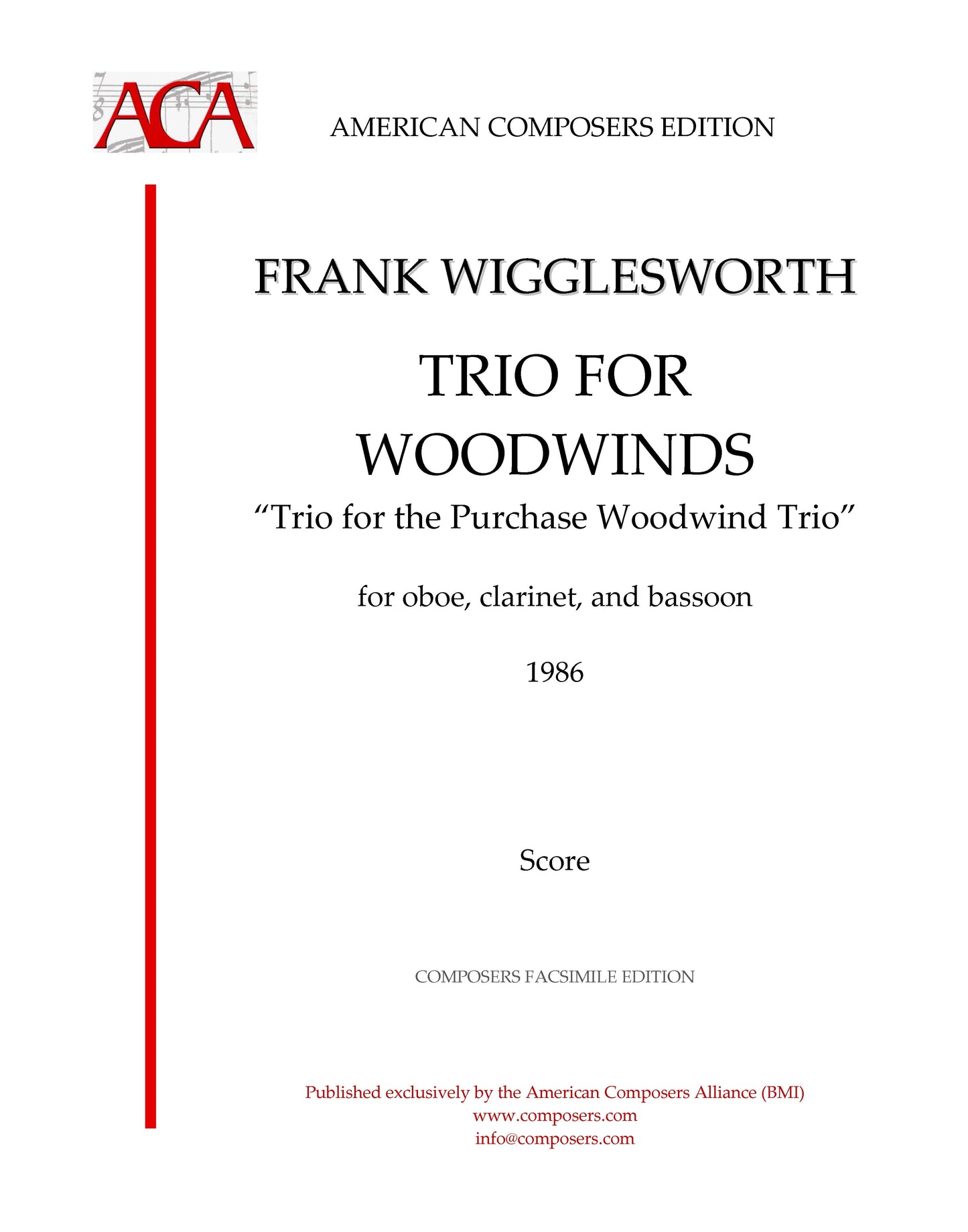 TRIO 1986 (Trio for the Purchase Woodwind Trio)