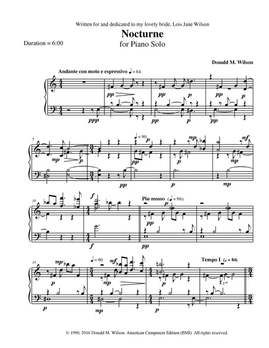 NOCTURE for piano