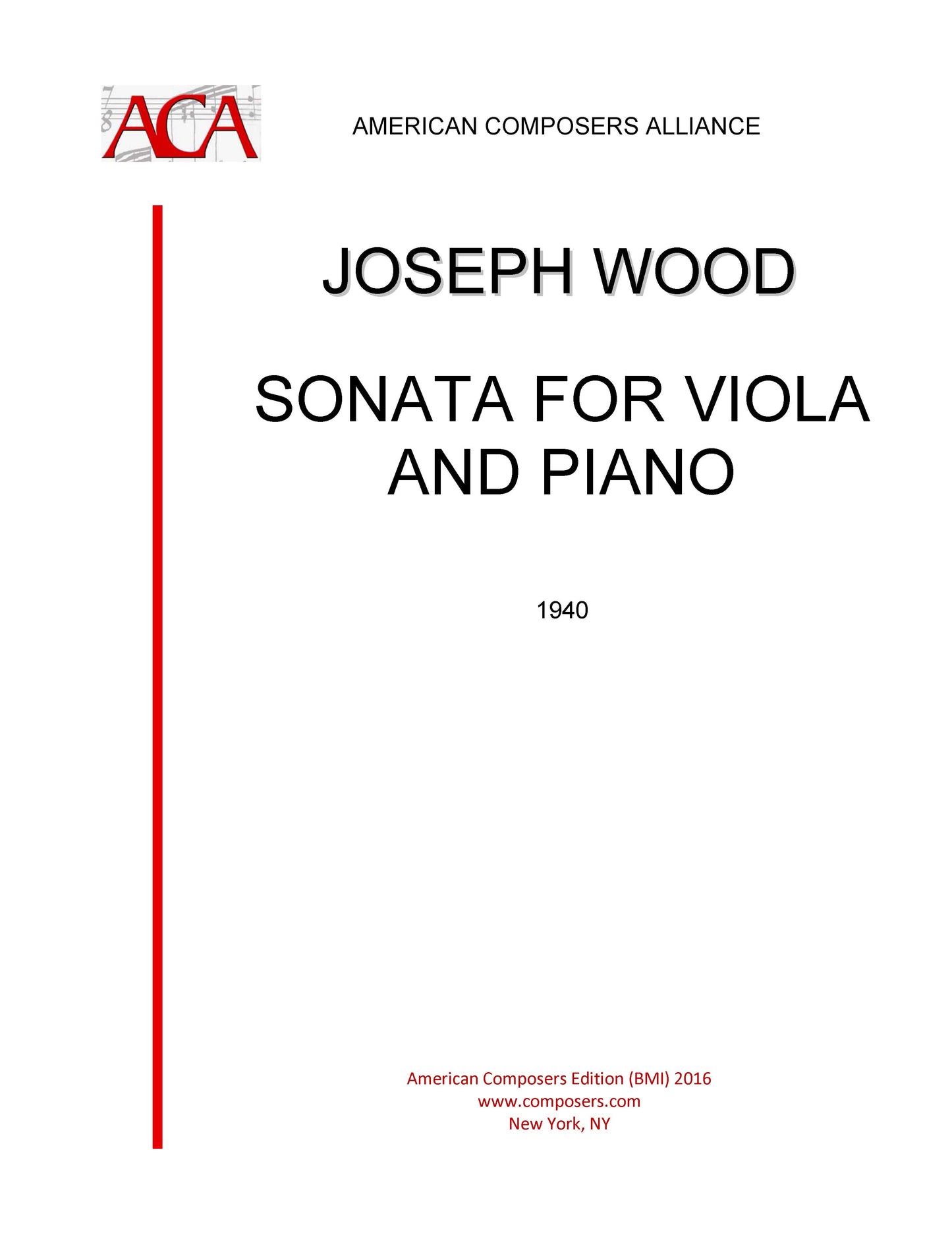 SONATA FOR VIOLA & PIANO