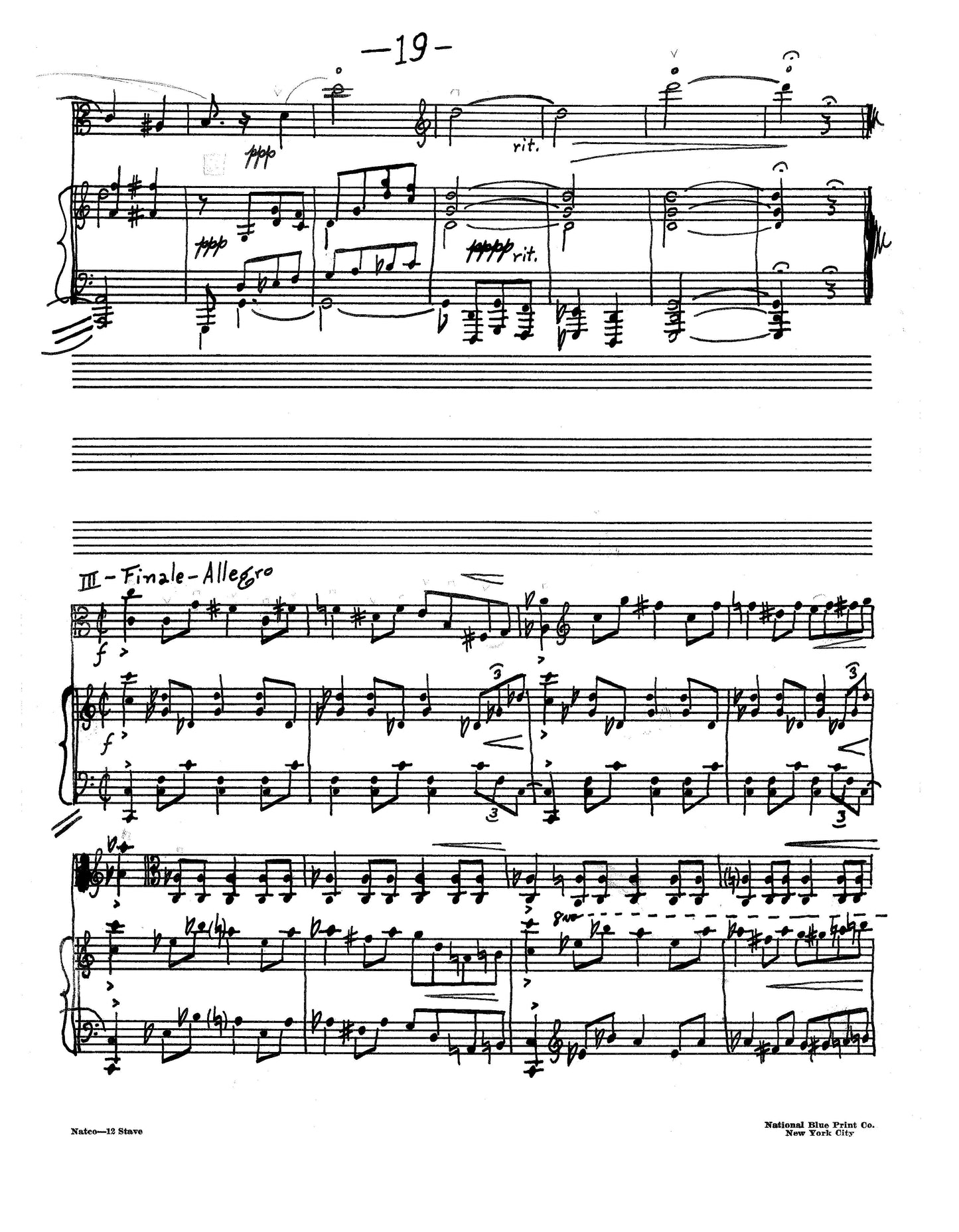 SONATA FOR VIOLA & PIANO