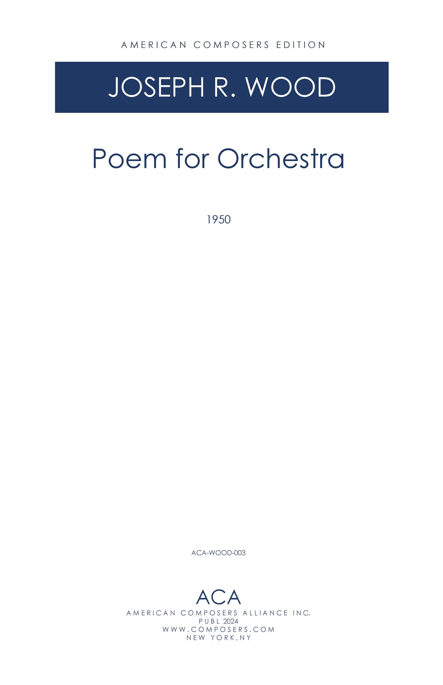 POEM FOR ORCHESTRA