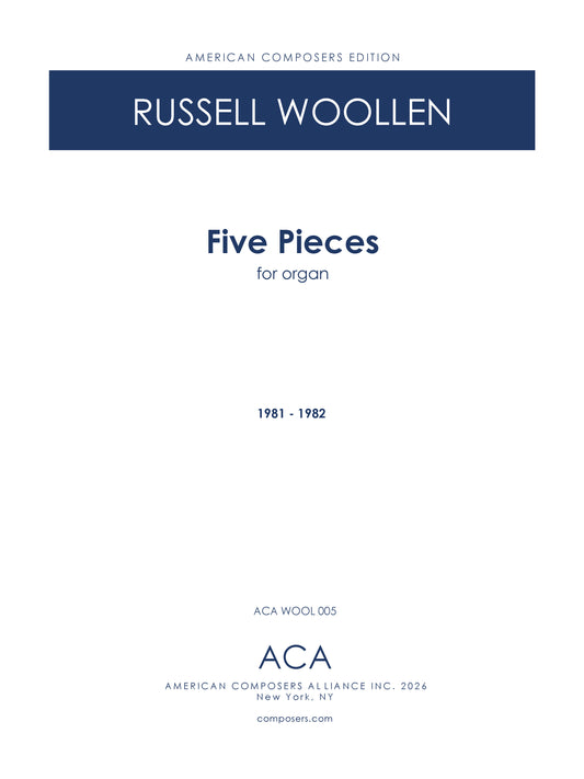 Five Pieces for Organ
