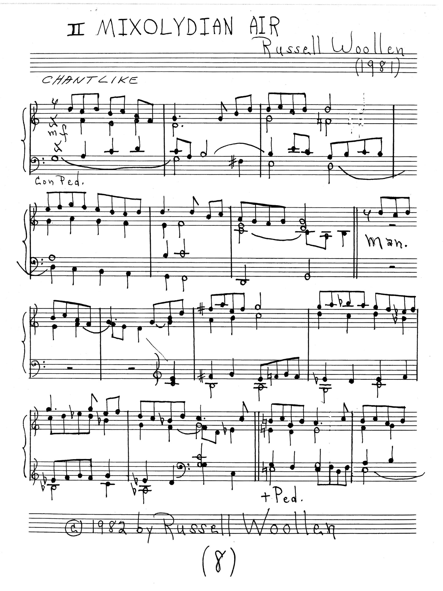 Five Pieces for Organ