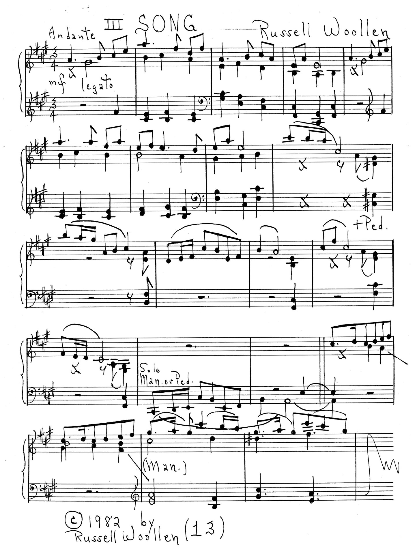Five Pieces for Organ