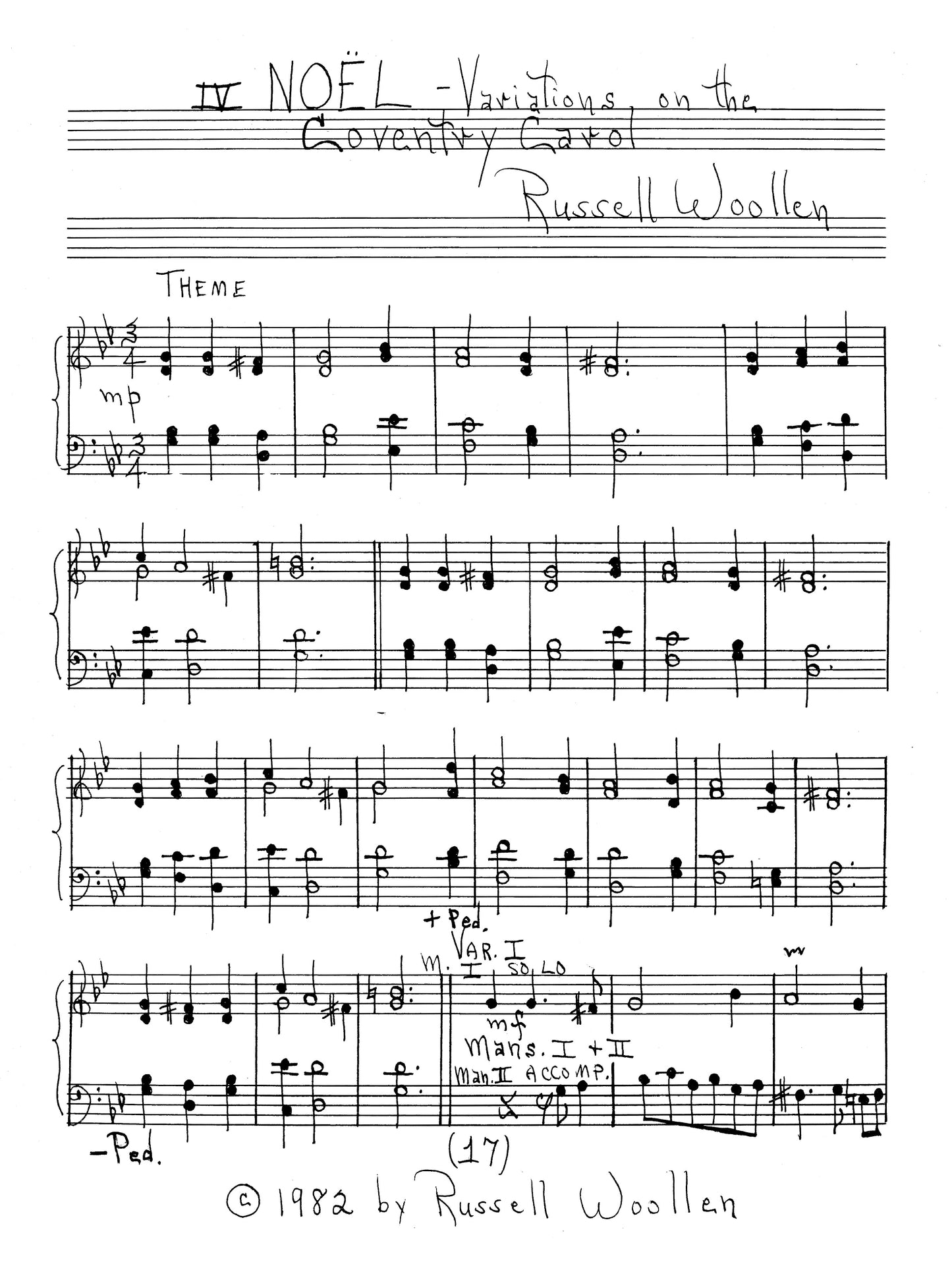 Five Pieces for Organ
