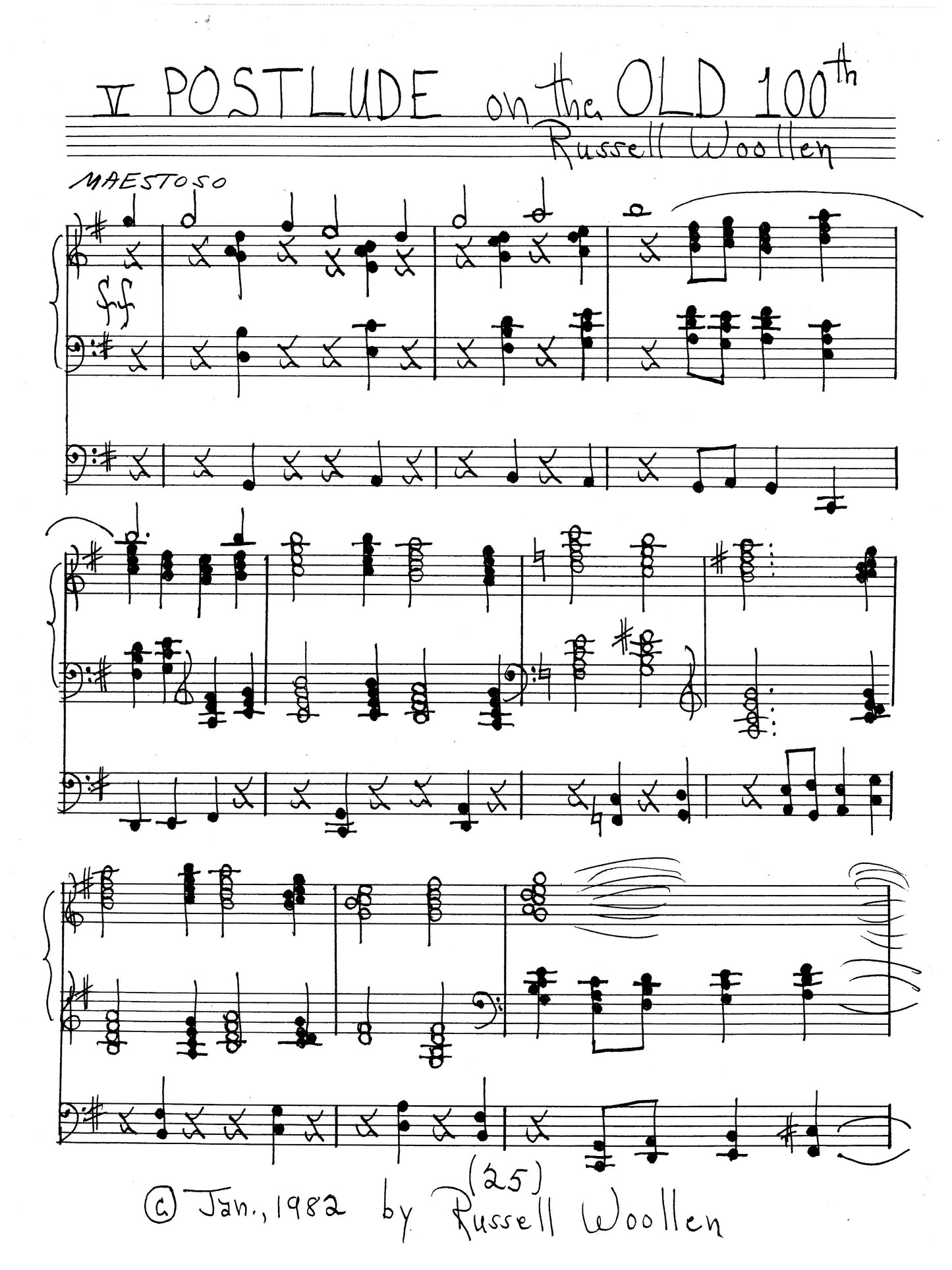 Five Pieces for Organ