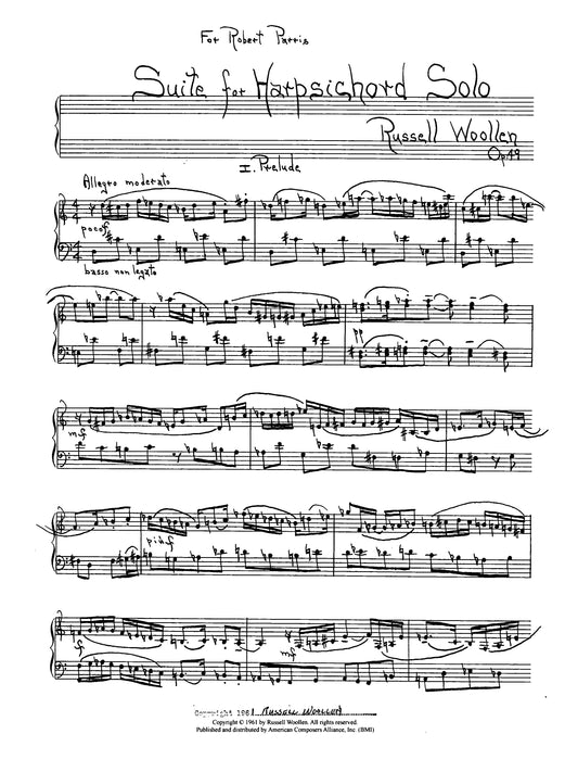 Suite for Harpischord, Op. 49