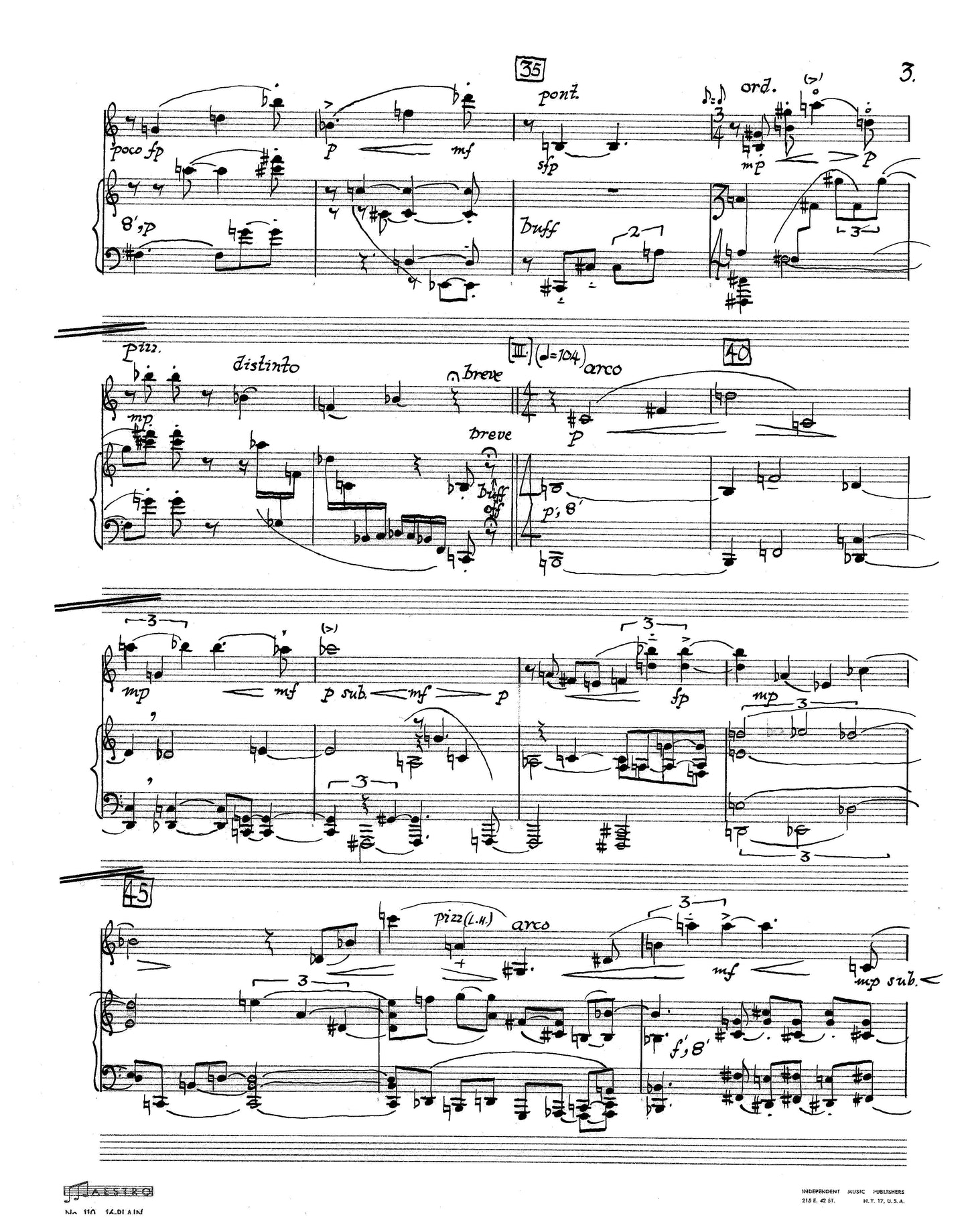 EIGHT VARIATIONS FOR Violin & Harpsichord