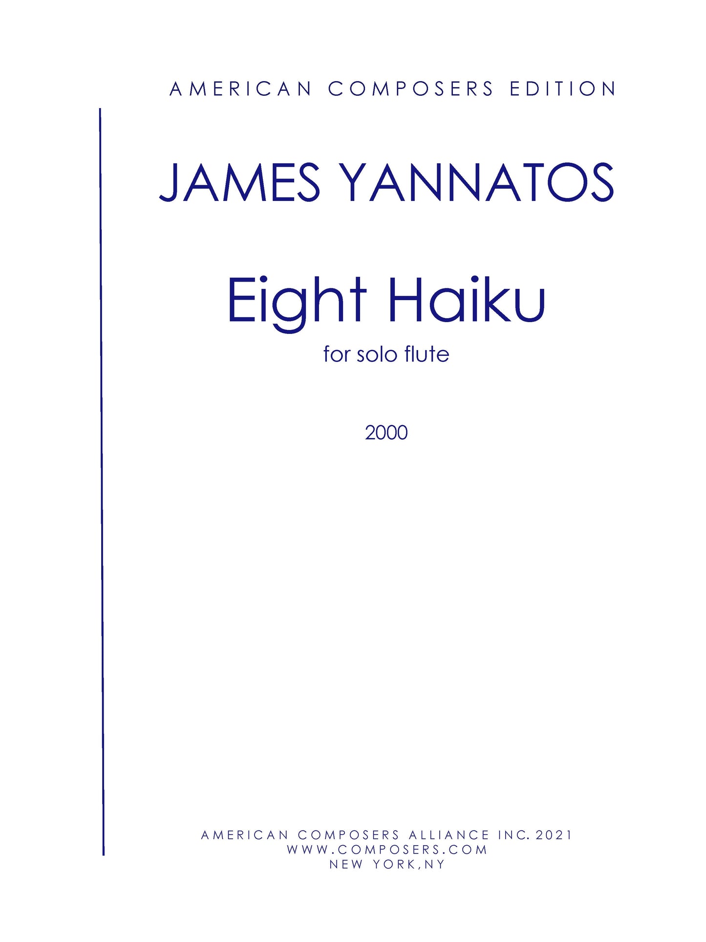 EIGHT HAIKU FOR SOLO FLUTE