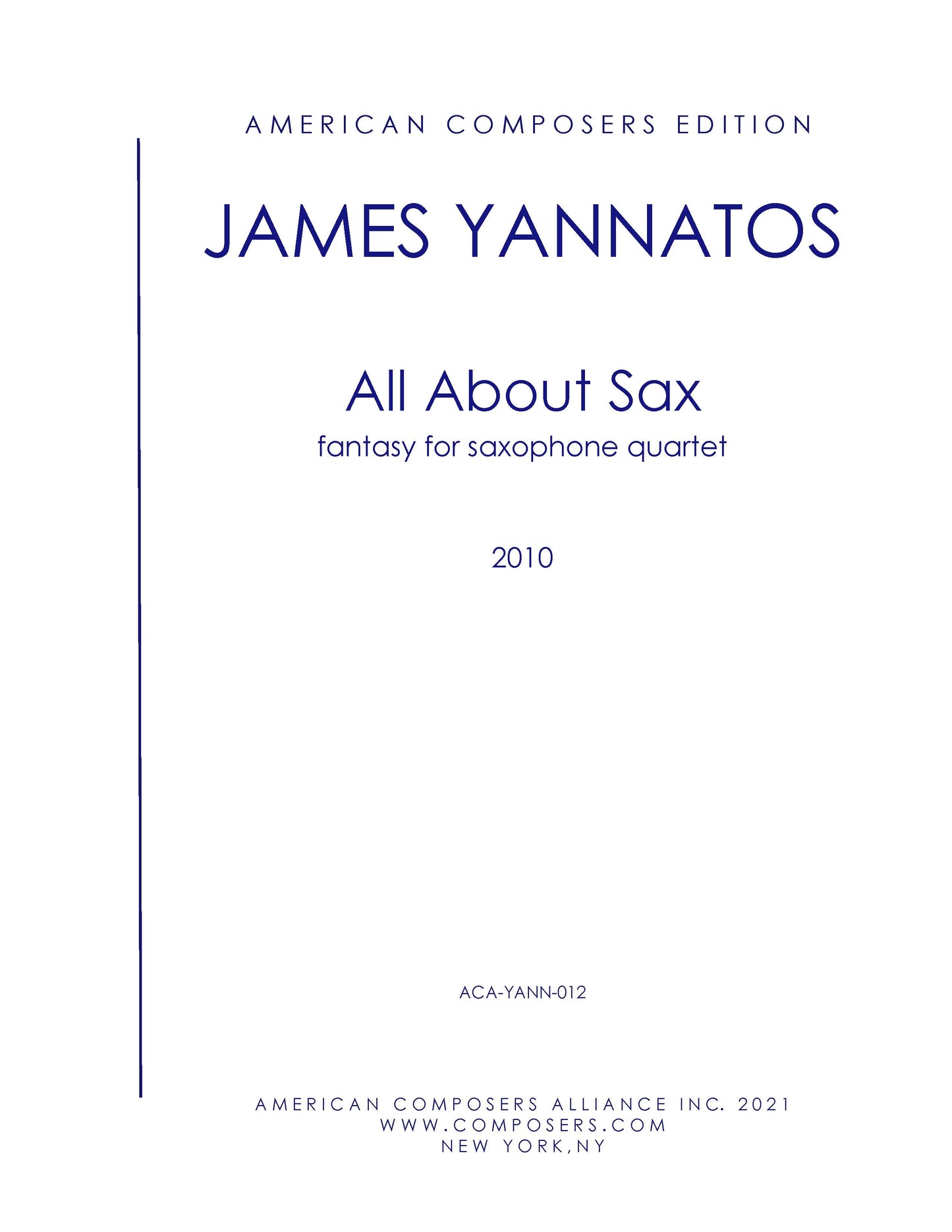 ALL ABOUT SAX - FANTASY FOR SAX QUARTET