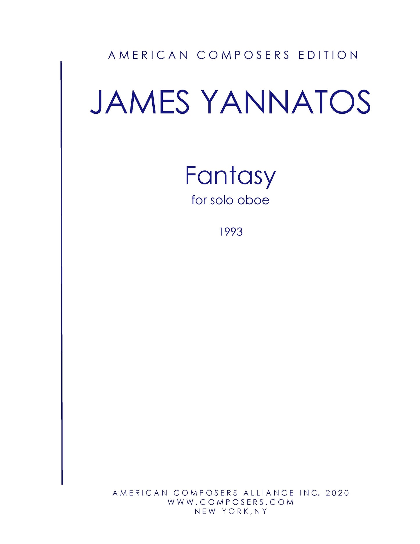 FANTASY FOR SOLO OBOE