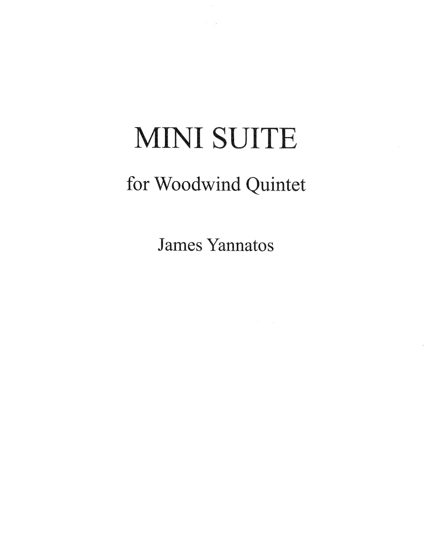 MINI SUITE FOR WOODWIND QUINTET