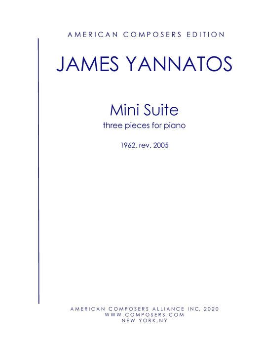 MINI SUITE: THREE PIECES FOR PIANO