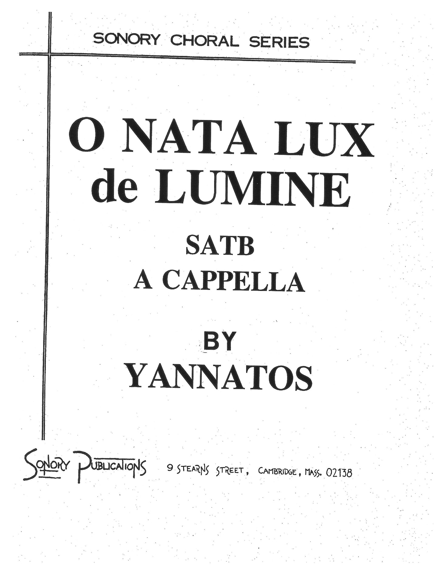 O Nata Lux de Lumine