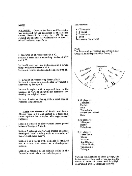 POLARITIES: A CONCERTO FOR BRASS AND PERCUSSION