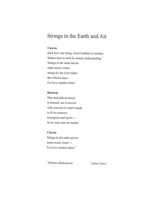 Strings in the Earth and Air