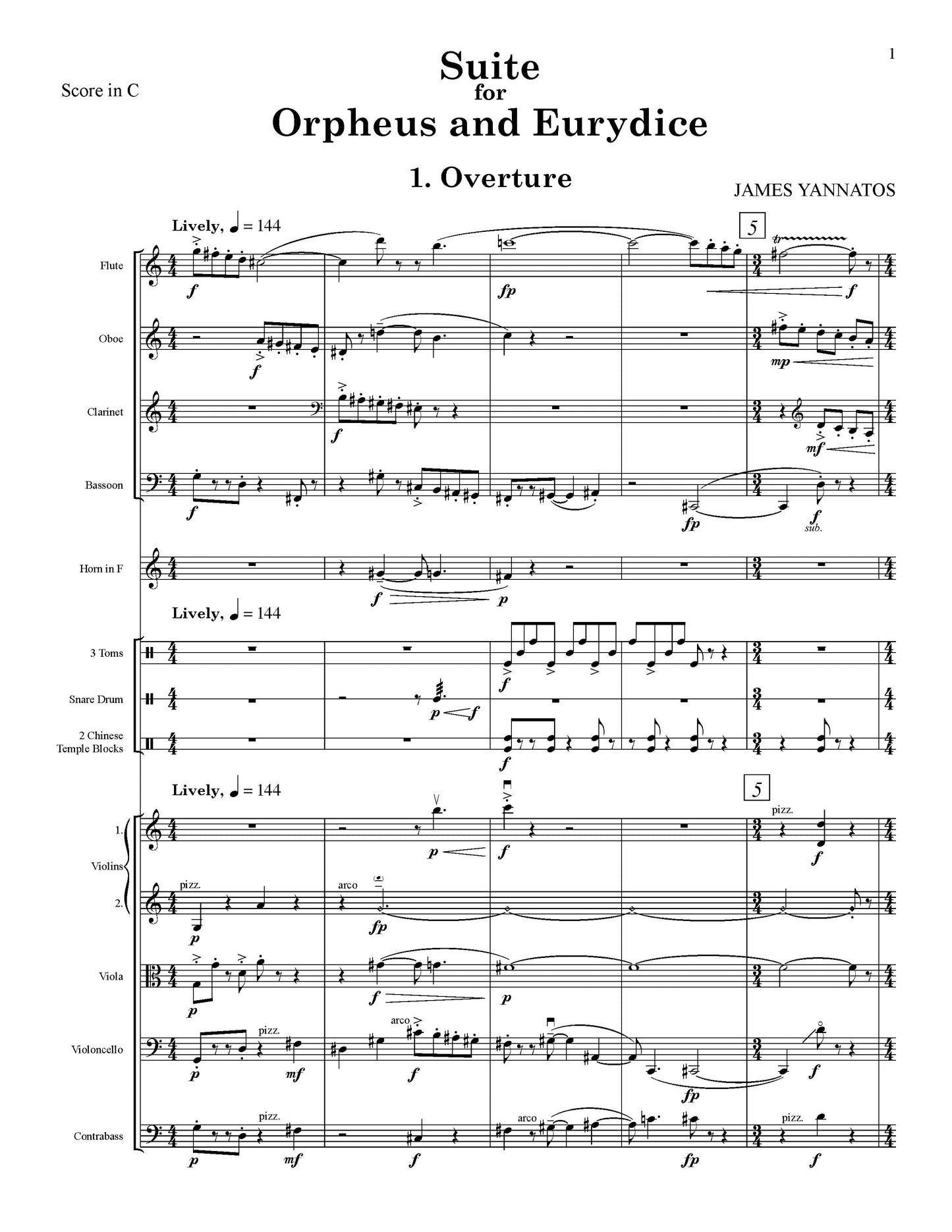 SUITE FOR ORPHEUS AND EURYDICE