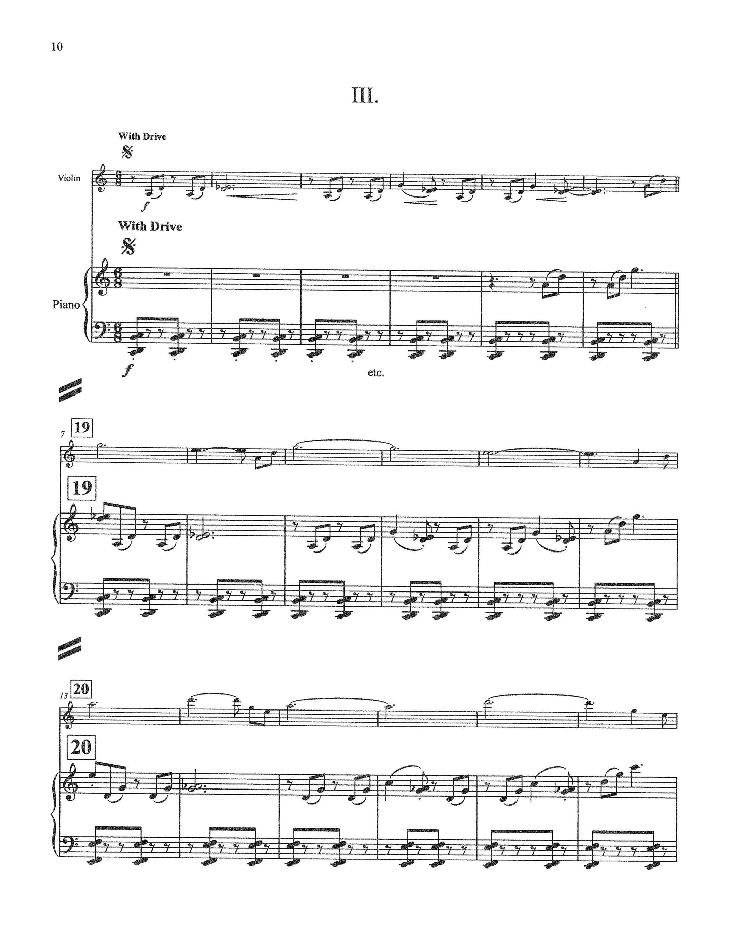 THREE DANCES FOR VIOLIN AND PIANO