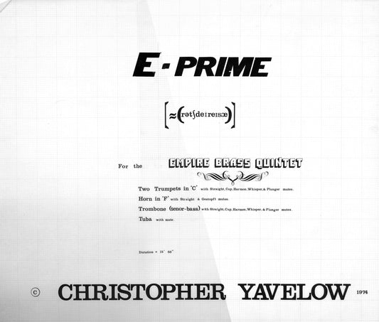 E-Prime for Brass Quintet