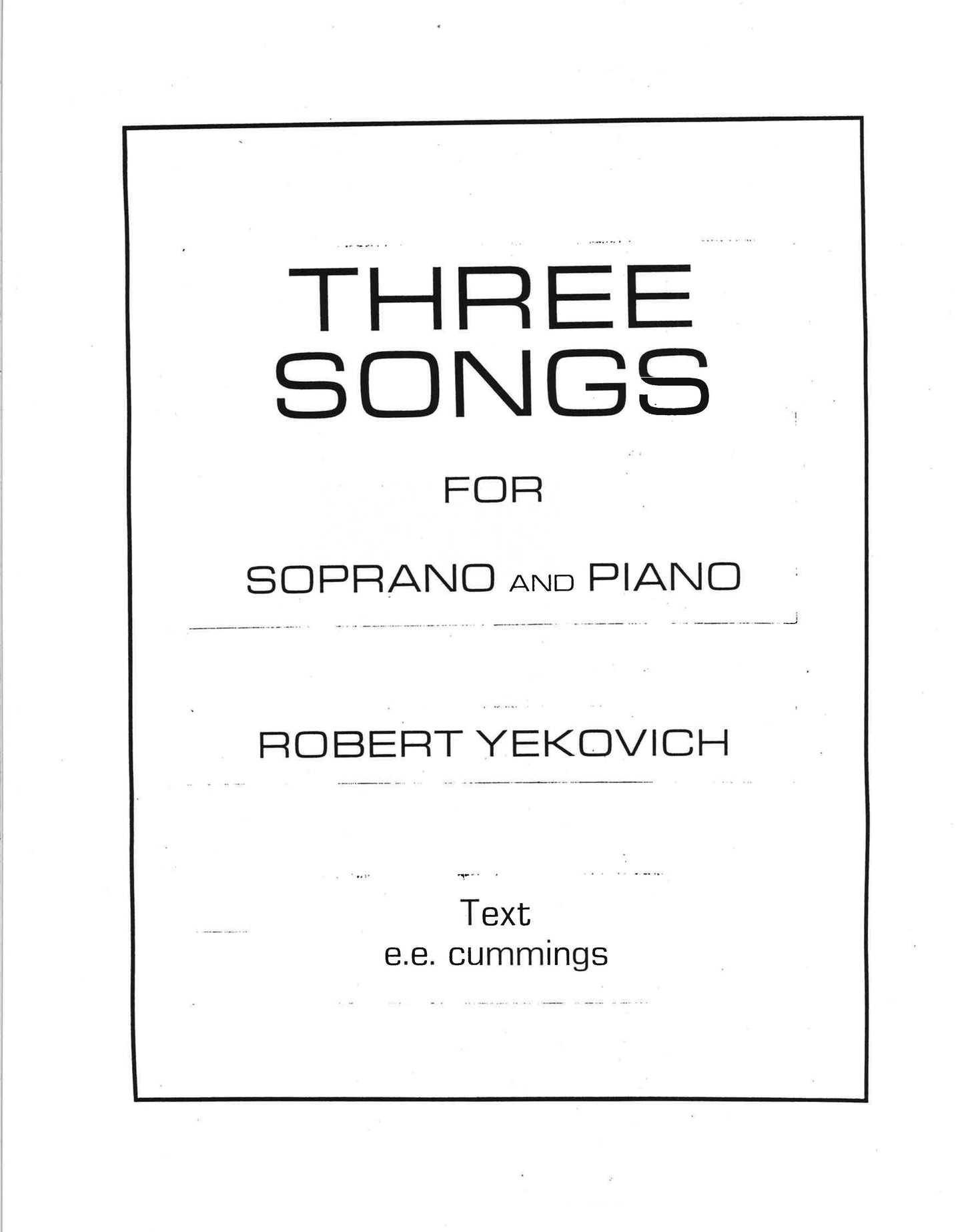 THREE SONGS