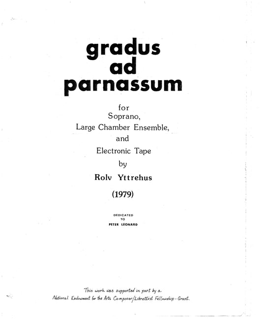 GRADUS AD PARNUSSUM