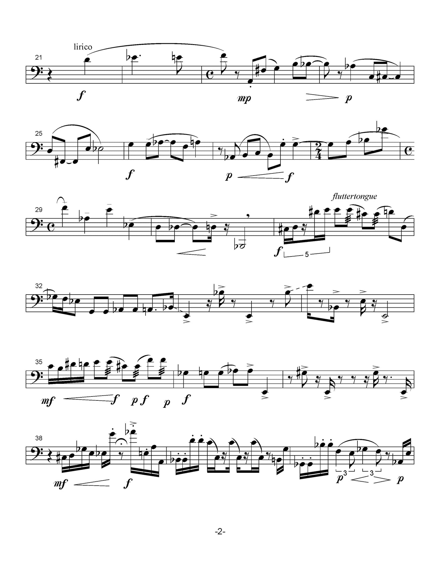 FRAGMENTS for trombone