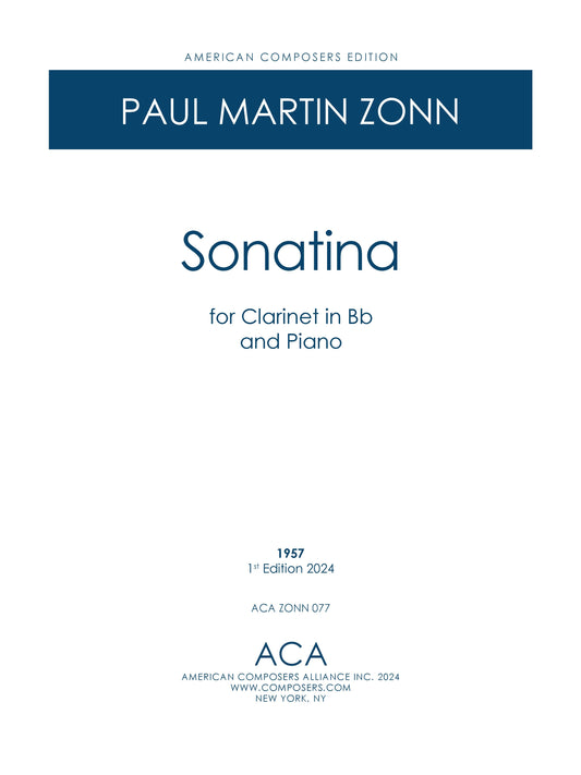 Sonatina for Clarinet and Piano