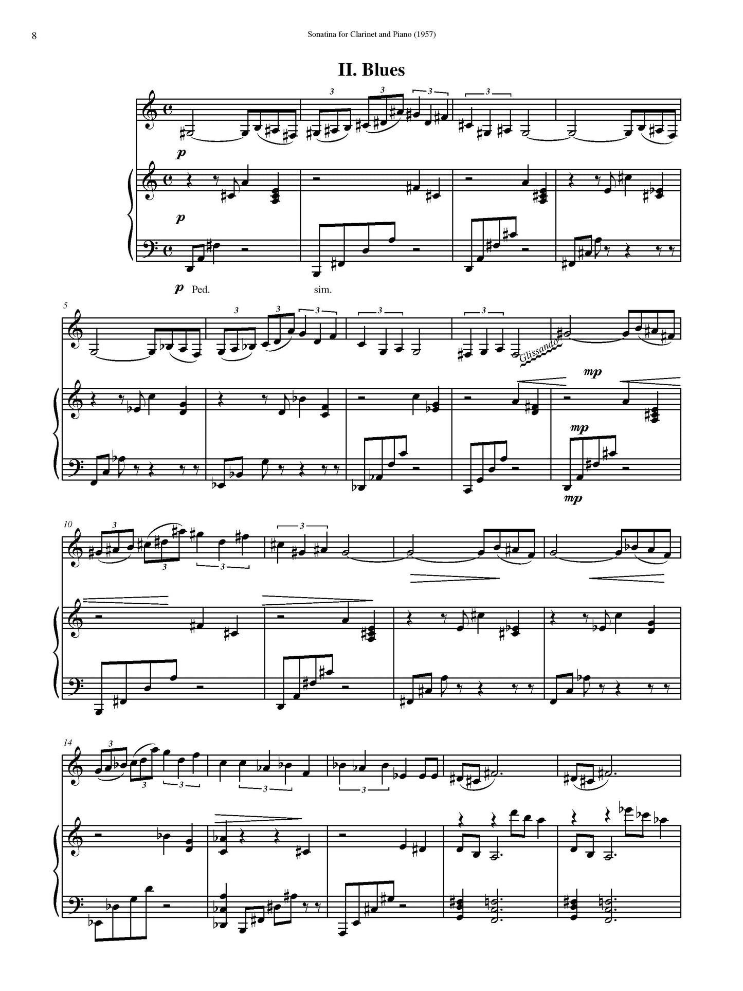 Sonatina for Clarinet and Piano