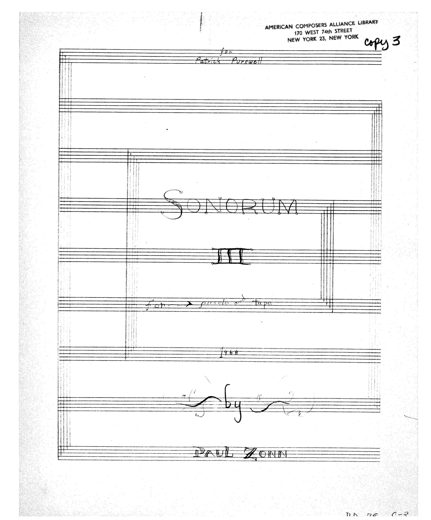 SONORUM THREE