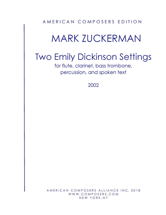 TWO EMILY DICKINSON SETTINGS