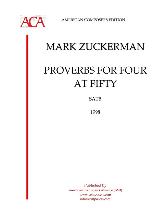 PROVERBS FOR FOUR AT FIFTY