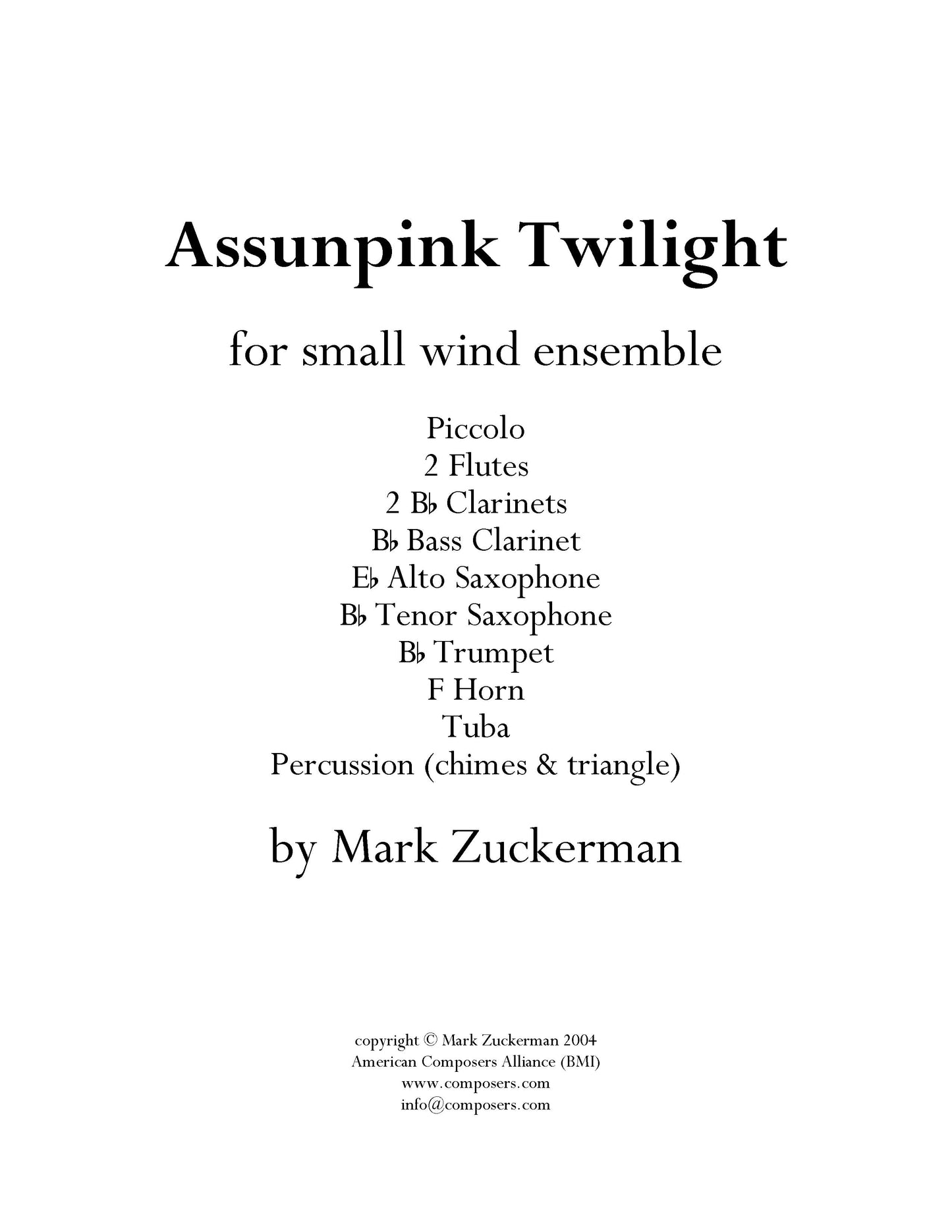 ASSUNPINK TWILIGHT