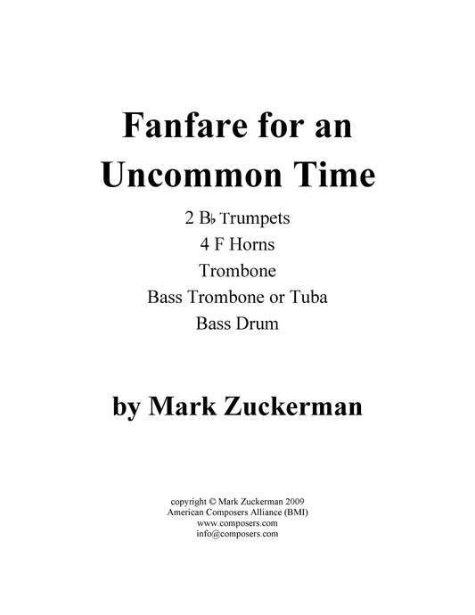 FANFARE FOR AN UNCOMMON TIME