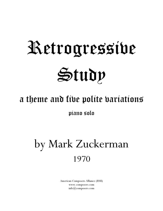 RETROGRESSIVE STUDY