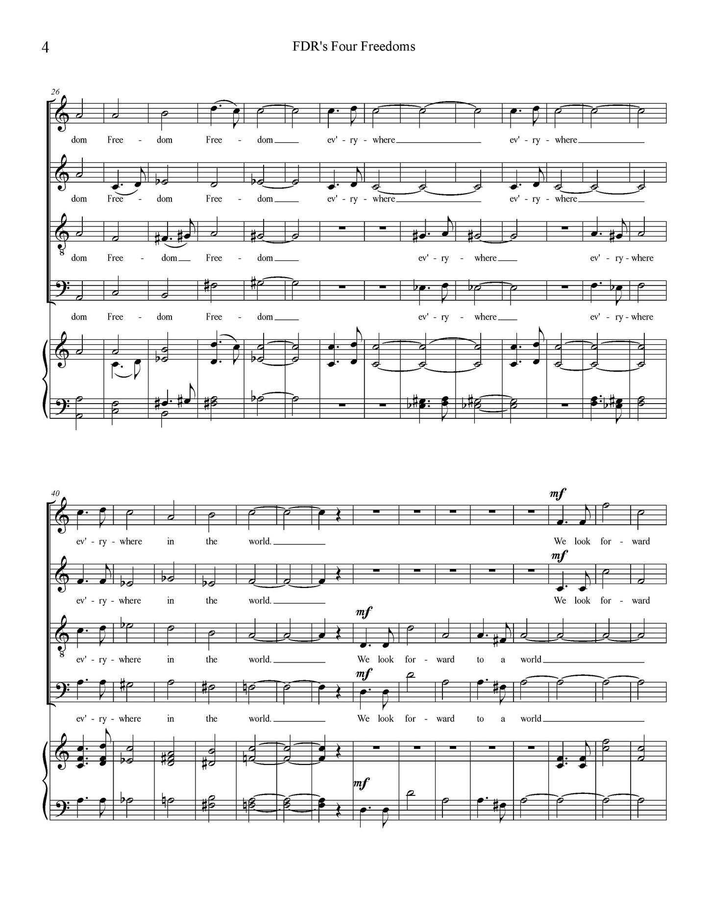 Four Freedoms (SATB)