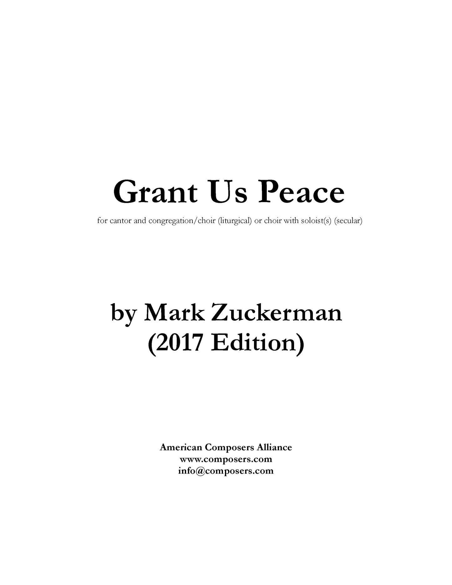 GRANT US PEACE