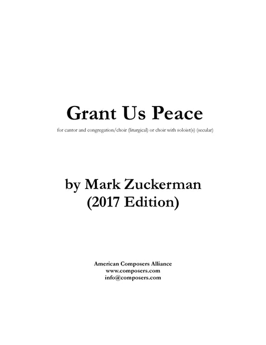 GRANT US PEACE