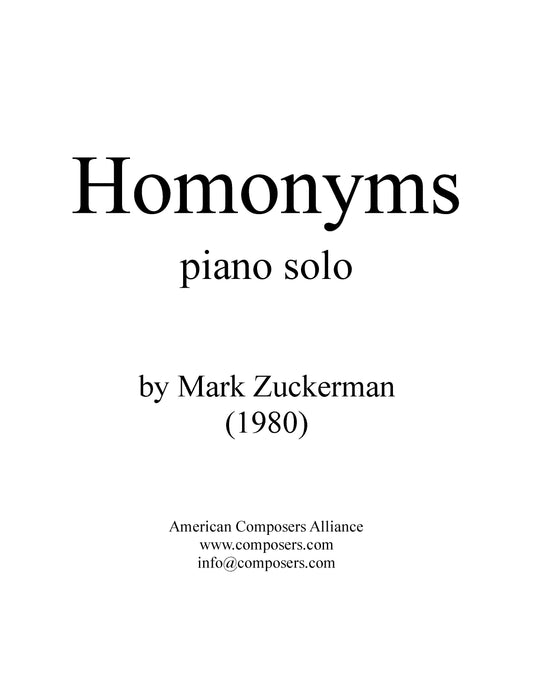 HOMONYMS