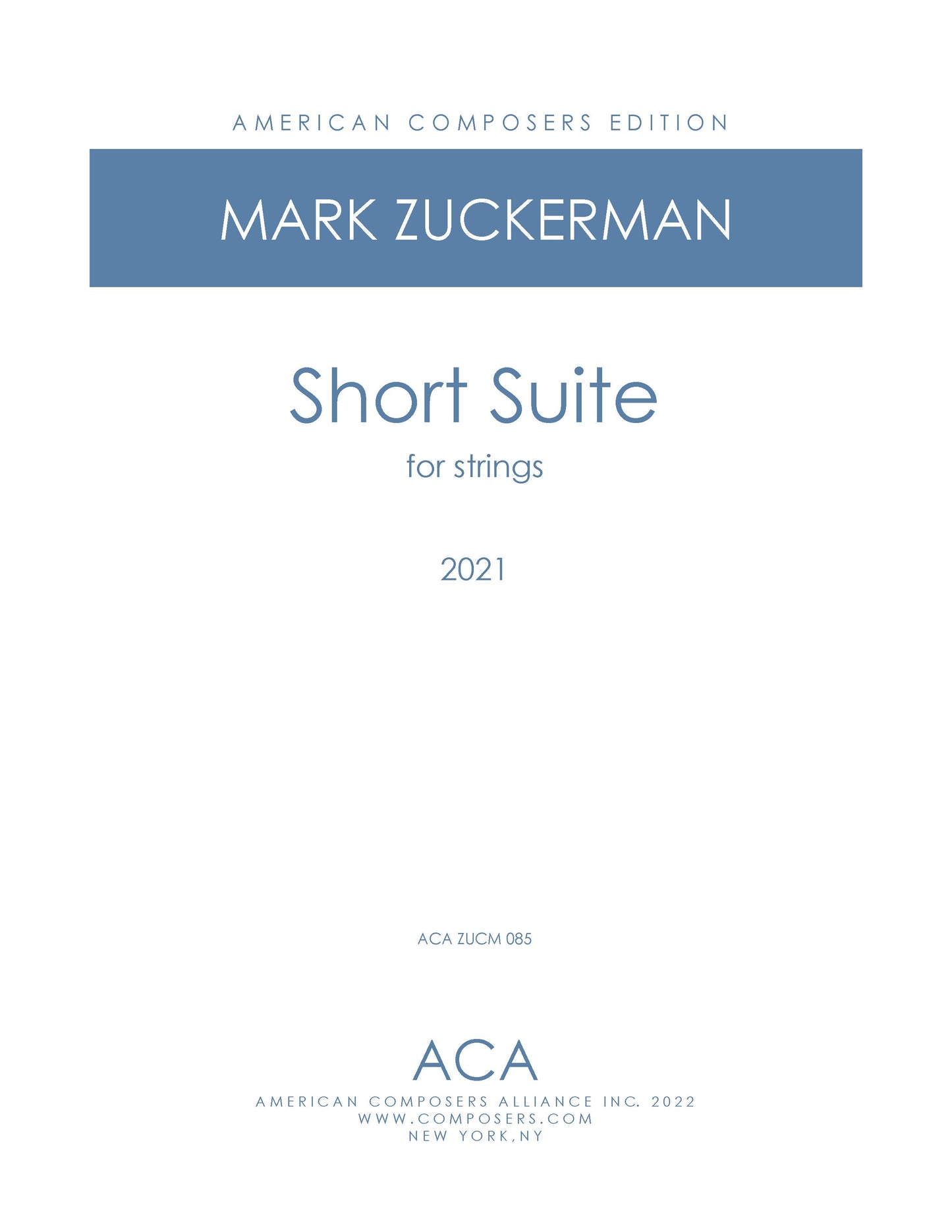 Short Suite for Strings