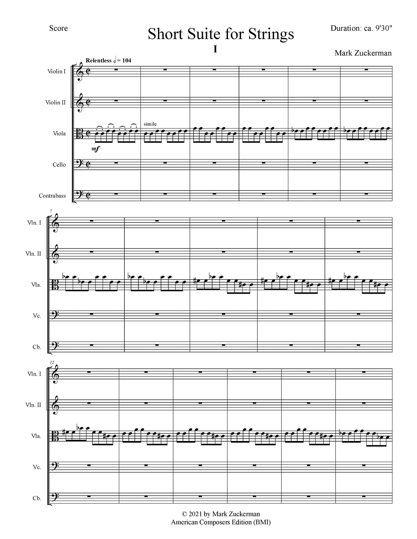 Short Suite for Strings