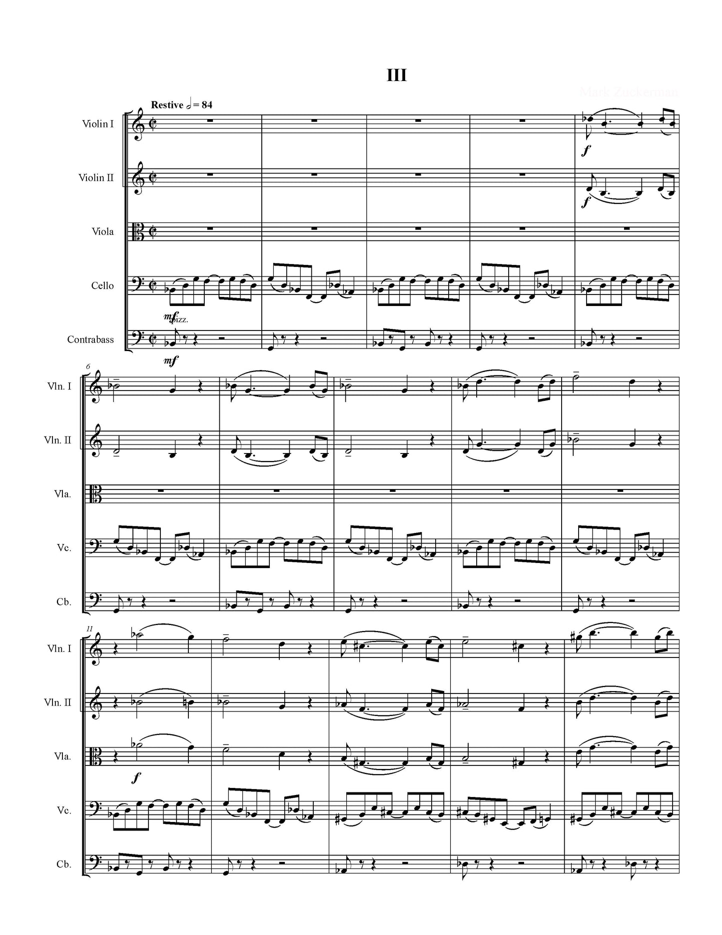 Short Suite for Strings